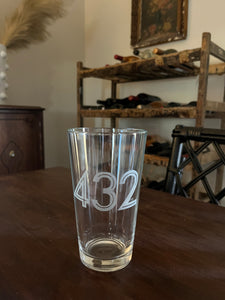 432 Etched PINT Glass