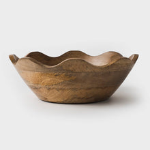 Load image into Gallery viewer, Scalloped Wooden Bowl
