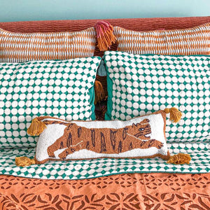 Justina Blakeney Tiger with Tassels Hook Pillow-Maison Collective