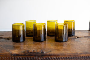 Small Amber Moroccan Cone Glassware (Set of 6)