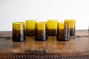 Small Amber Moroccan Cone Glassware (Set of 6)