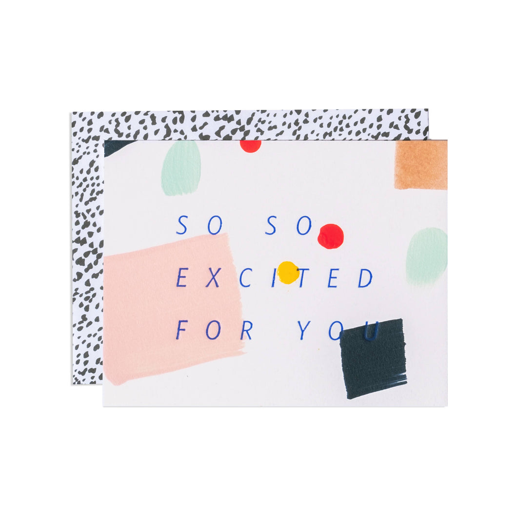 So So Excited Confetti Greeting Card - Boxed Set