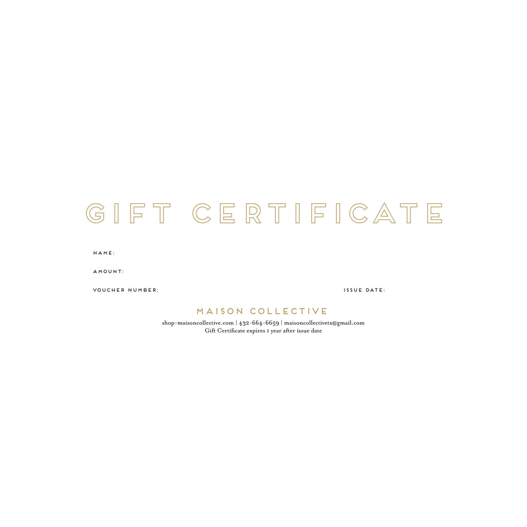 Maison Collective Gift Card