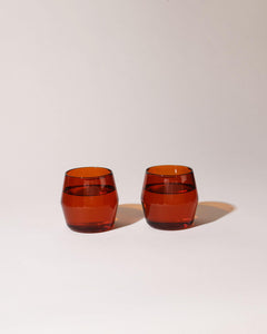 Amber Century Glasses (Set of Two)